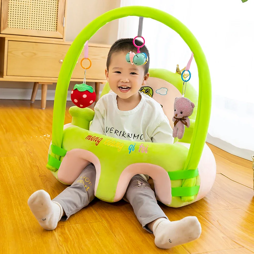 Cartoon Infant Learning Sit Sofa Skin Plush Support Feeding Chair Without Cotton Chair Feeding Seat Skin for Toddler Nest