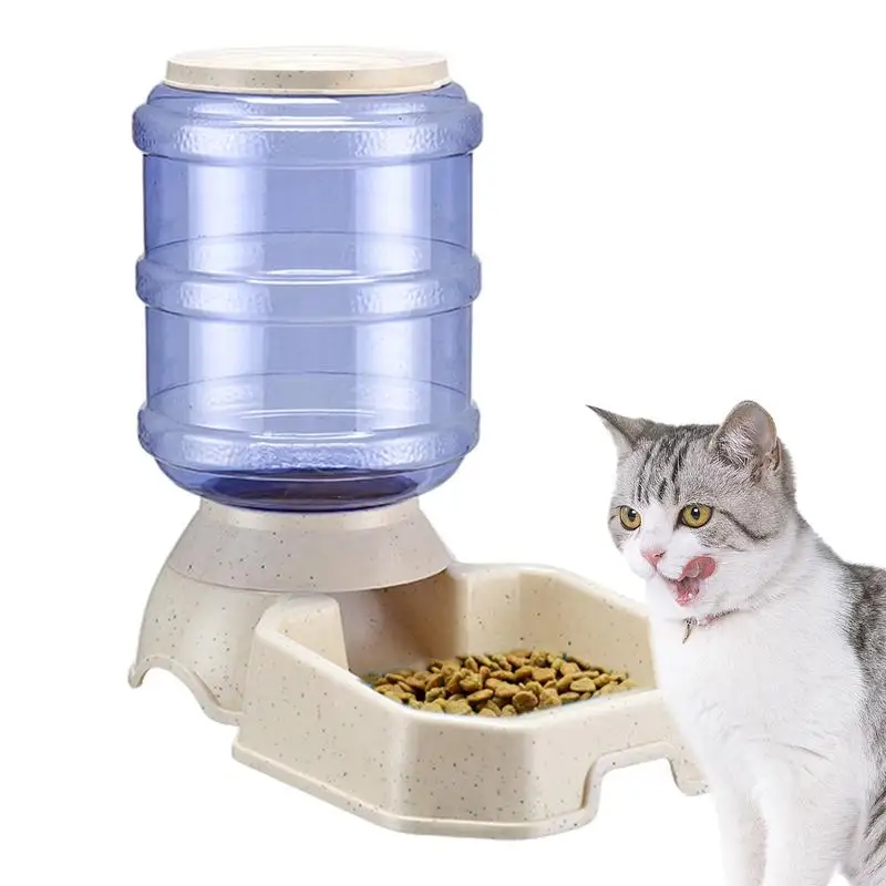 3.8L Large Capacity Pet Automatic Feeder Drinker Gravity Replenishment Food Water Dispenser For Dogs Cats Pet Supplies