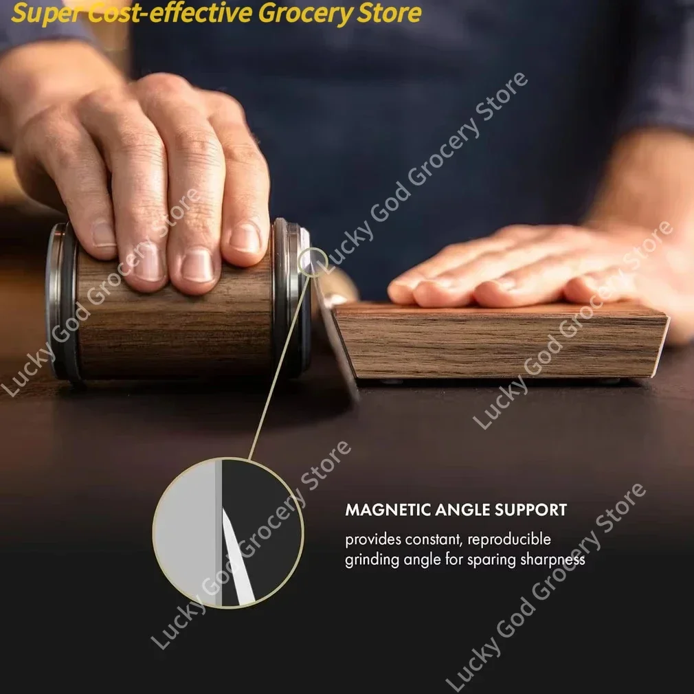 2025 15 مجموعة مبراة السكاكين المتداول ° و 20 ° ، أداة المطبخ مبراة السكاكين الدوارة المغناطيسية #2