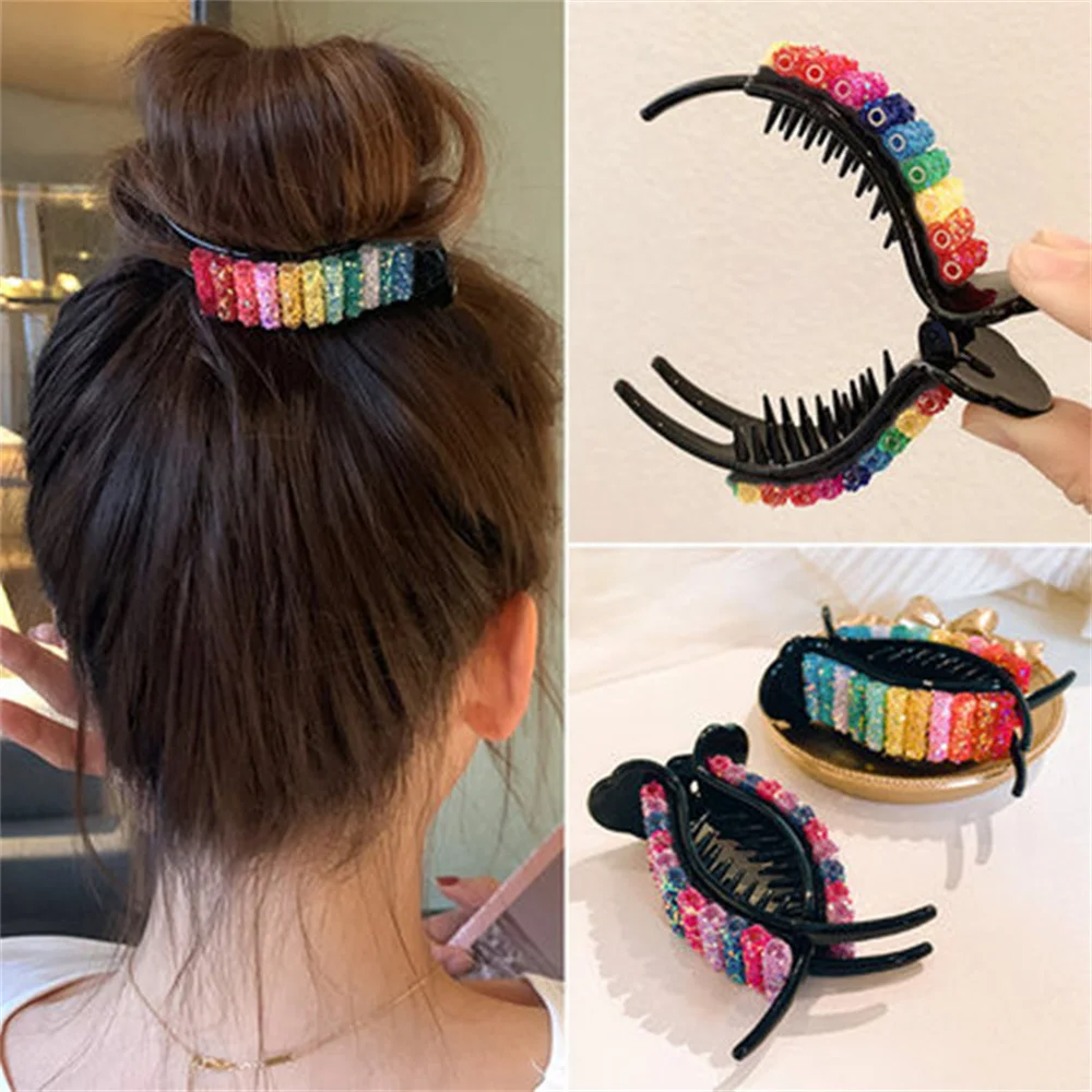 New Pearl Hair Claws For Women Girls Plastic Hair Clip Hairpins Hair Accessories Hair Crab Headwear Hairgrip Fashion Barrettes