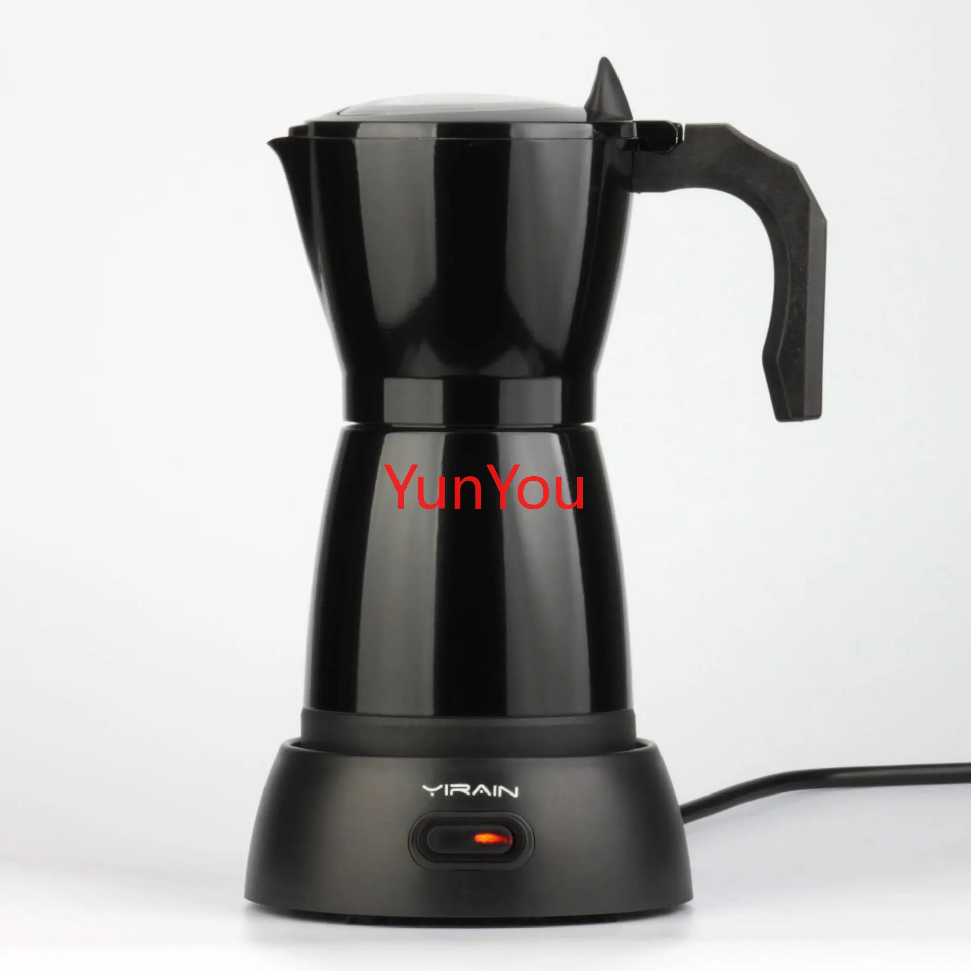 Spot visible new electric aluminum mocha pot, plug-in coffee pot, visible coffee machine, Italian black coffee making