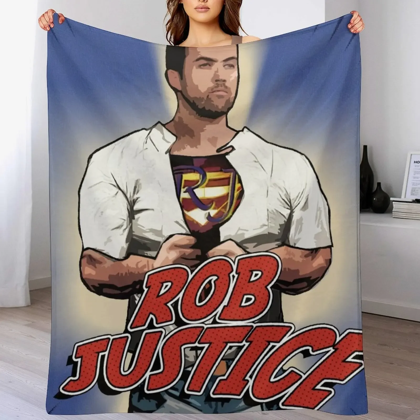 Rob Justice! Throw Blanket Warm Plush Fuzzy Blanket for Living Room