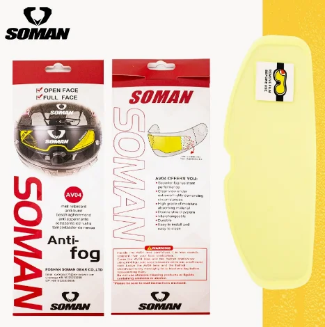 Universal Motorcycle Helmet Anti-Fog Film, Clear Visor Anti-Mist Sticker, Waterproof Anti-Scratch Shield Patch for Riding