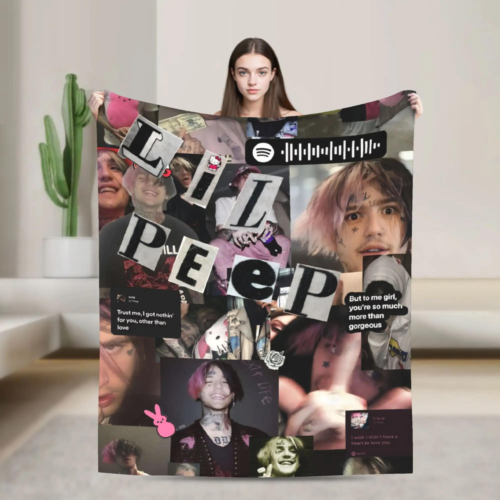 سوبر لينة ليل اللمحة كول مغني الراب رمي بطانية قسط الفانيلا الصوف خفيفة الوزن بطانية سرير مريحة الدافئة البطانيات كل موسم استخدام #1