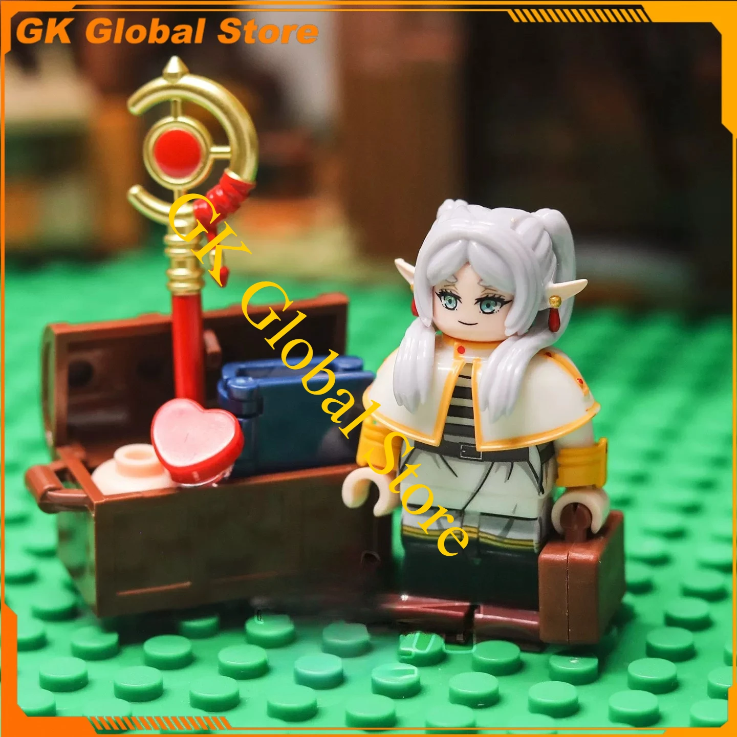 5cm Anime-Filmfigur Frieren Modellbausatz Schönes Mädchen Zusammenbaubare Bausteine Dekoration Ornamente Geschenk Puzzle-Spielzeug