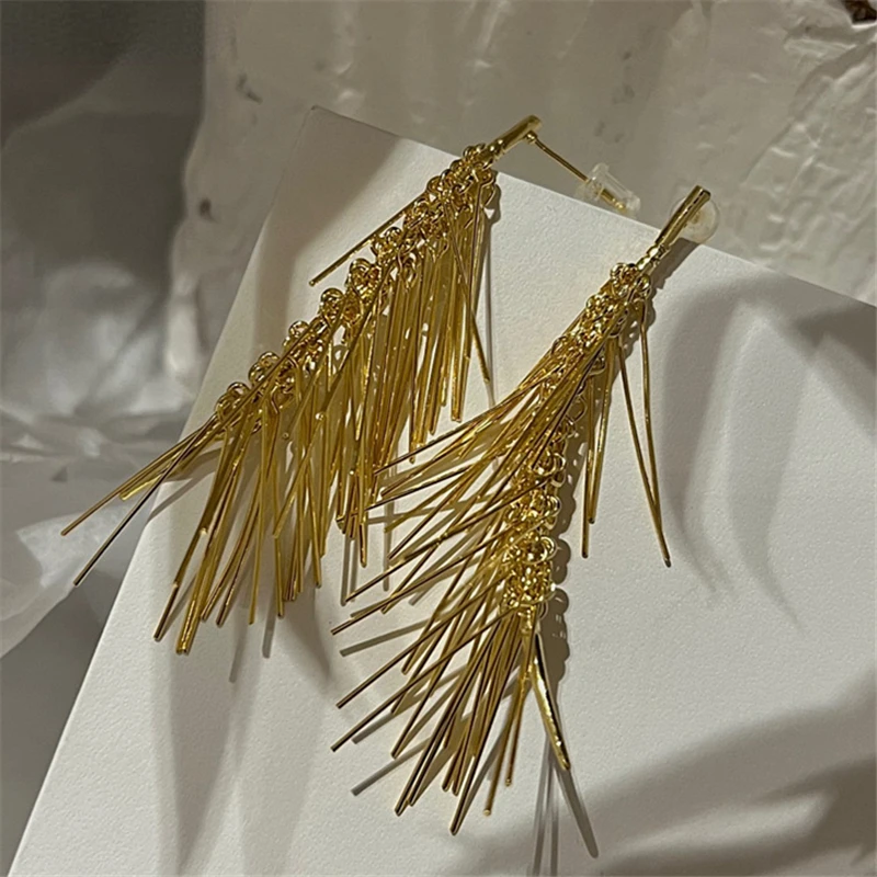 New exaggerated pine needle earrings women's long earrings fashion ladies accessories jewelry gifts wholesale