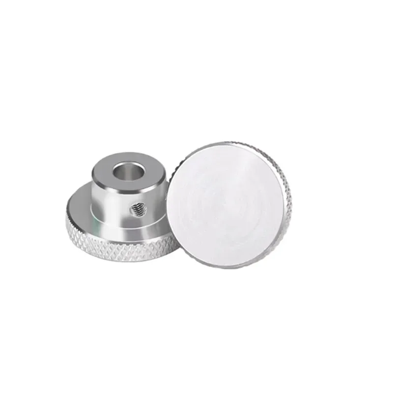 Aluminum Alloy Thin Head Adjustable Toothless Handle Knob Knurled Hand Nut M3 M4 M5 M6 view 5