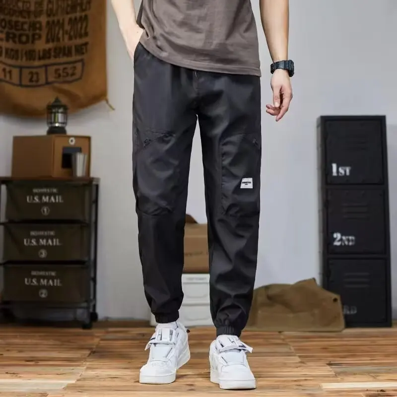 New Men's Casual Jogger Haren Pants Summer Workwear Sporty Versatile Loose Oversized Long Street Pants Mens Overalls Clothing