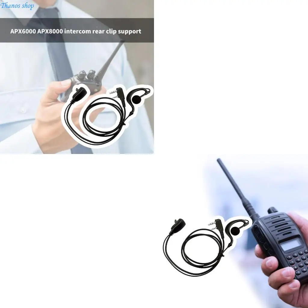 

Multifunction Type Earpiece Ear Hook Microphone Essential Communication Tool Easy Carry Microphone for BF888S UV5R X37A