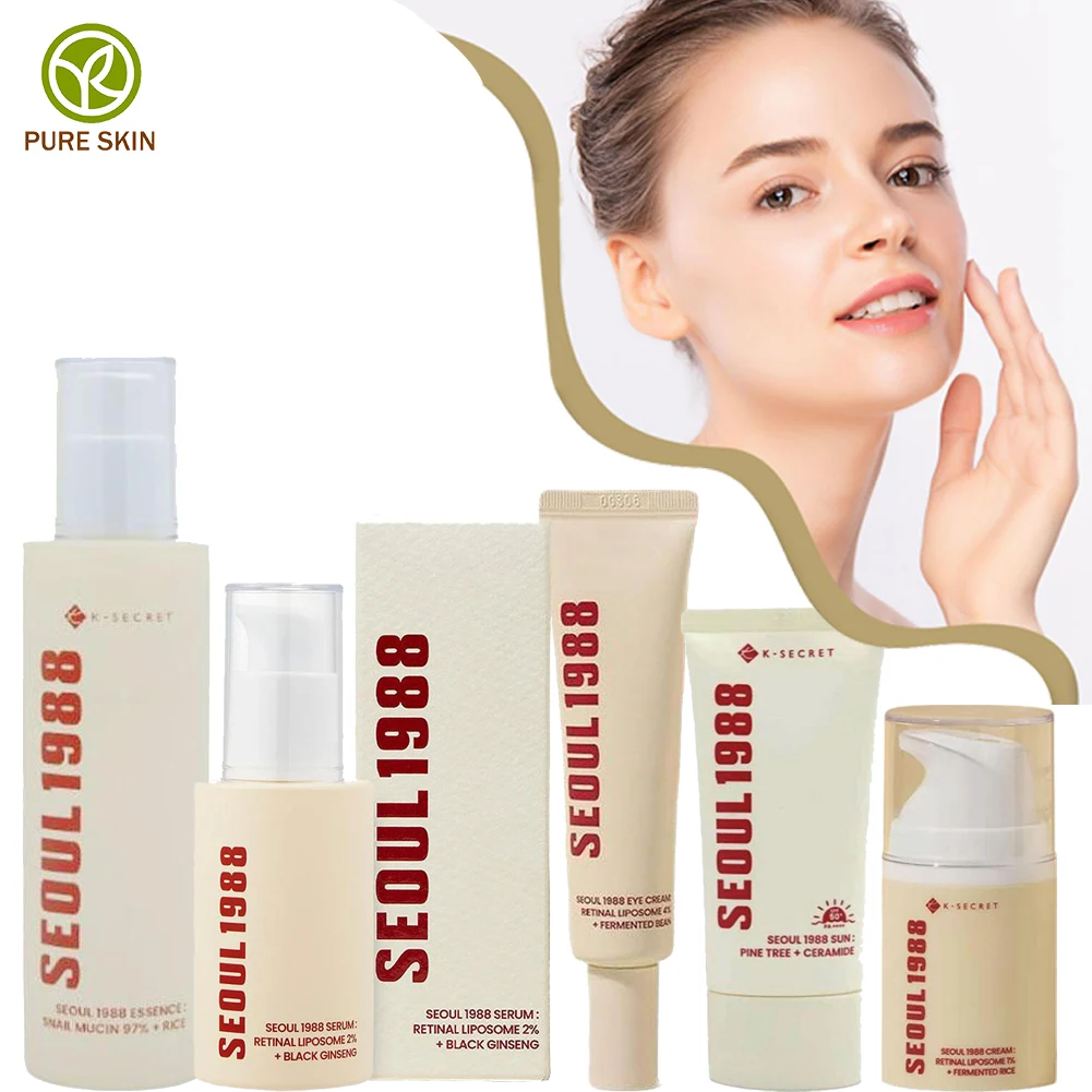 

Набор для ухода за кожей SEOUL Rice Whitening: увлажняющий крем, солнцезащитный крем, крем для глаз, тоник, эссенция, лосьон. Уход за кожей для женщин.