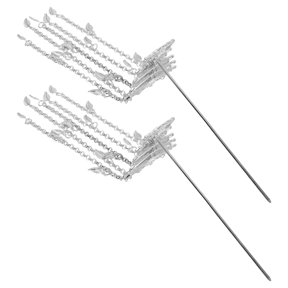 

2pcs Hairpins Alloy Vintage Peacock Design Thailand Laos Inspired Durable Traditional Asian Chignon Chinese Hairpin Tidying