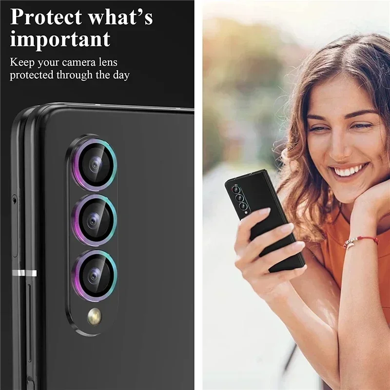 Camera Protector for Samsung Galaxy A34 A54 A14 5G Metal Lens Ring Tempered Glass on Samsung A24 A25 Lens film Protective Cap