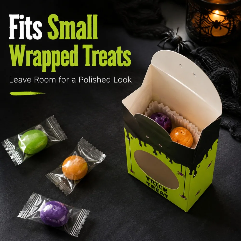 50-100 Pcs Halloween Ghost Bat Cat Skull Print Gift Boxes