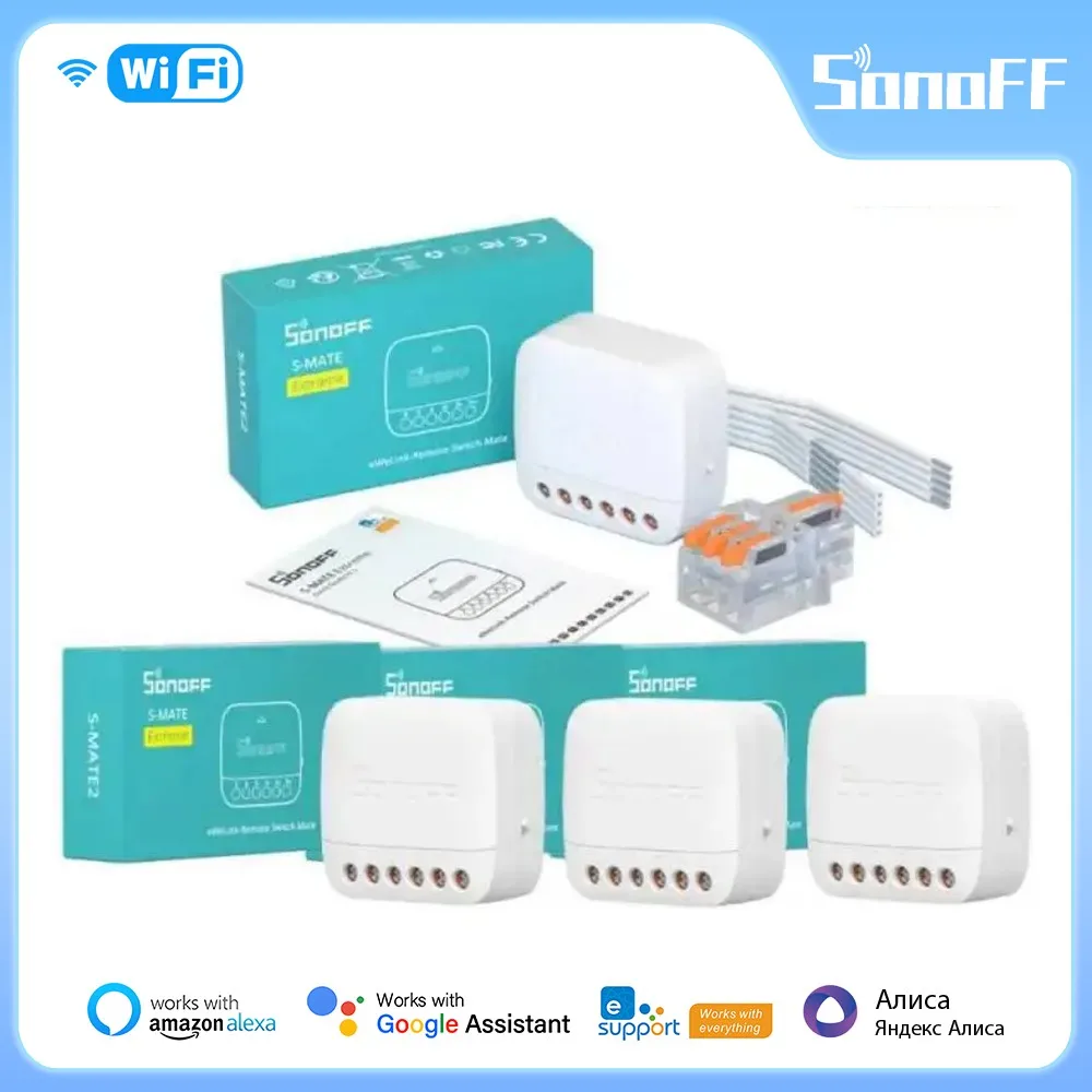 SONOFF Extreme Mini Switch Mate S-MATE2 EWeLink App Remote Control Via Smart Switch For Home Work With Alexa Google Home IFTTT