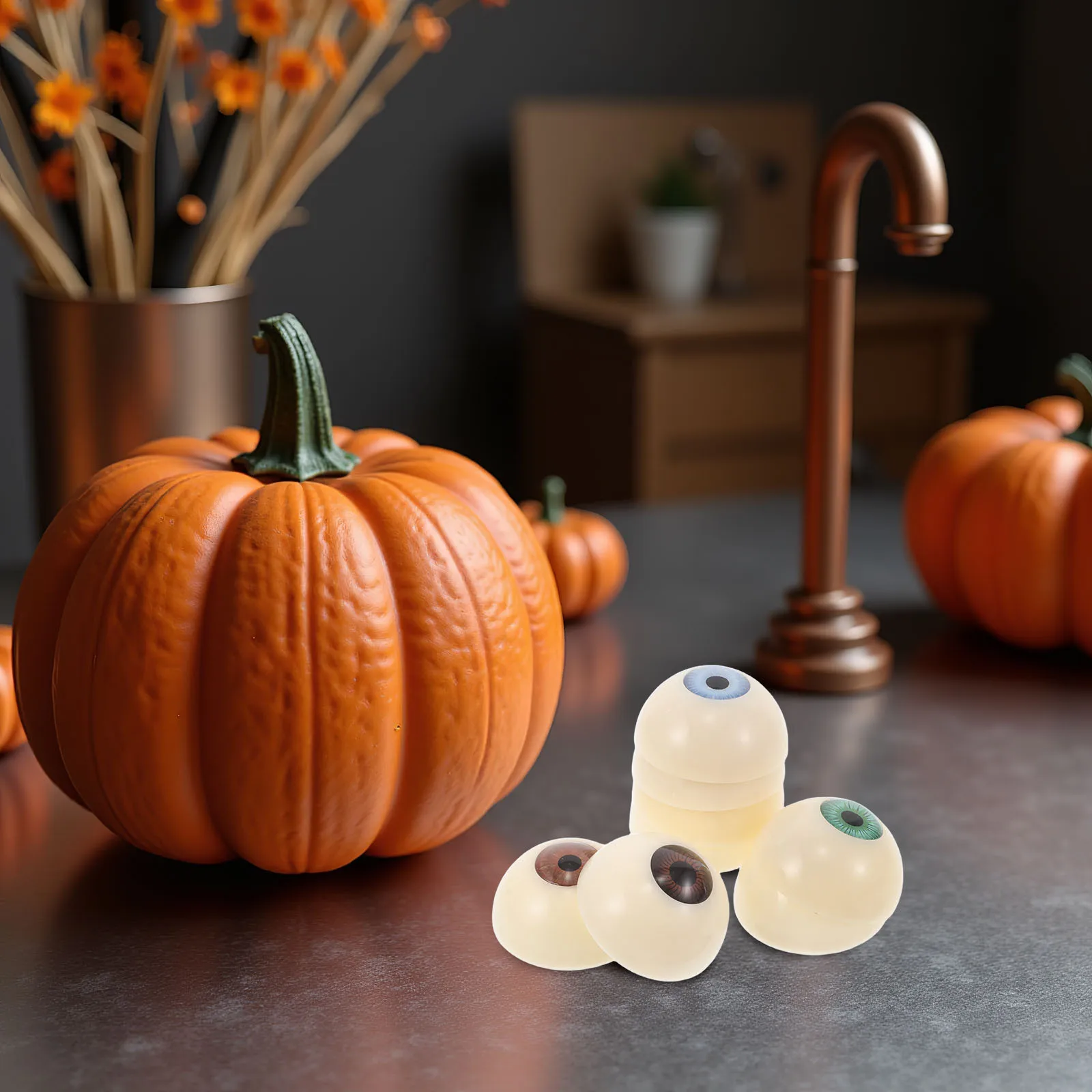 

8Pcs Halloween Eyeball Decoration Realistic Acrylic Half Round Fake Eyes for Crafts Stuffed Animal Scary Horror Props