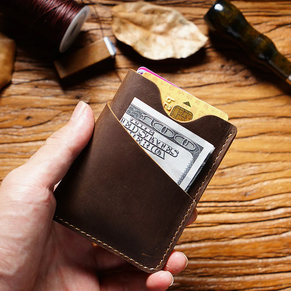 SIKU genuine leather men's card holder famous brand men wallet case