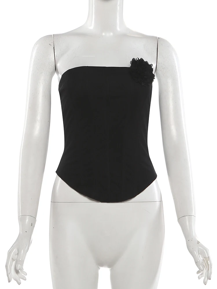 SIsterlinda Hottie Applique 2 Piece Set Women Wild Sexy Patchwork Irregular Sleeveless Tank Top+Ruched Skirt Party Street Suits