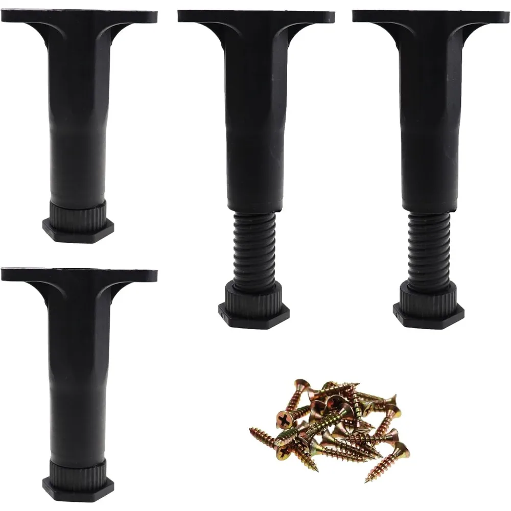 

Adjustable Height Bed Support Leg 5.3-8.8 Inch, Universal Queen/King/Cabinet Bed Frame Center Slat Support Feet, Furniture Stabi