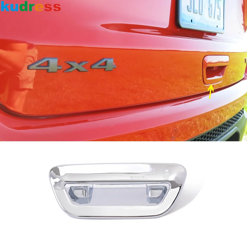 

Rear Trunk Handle Cover Trim For Jeep Compass 2017 2018 2019 2020 2021 Chrome Car Back Door Handles Bowl Cup Accessories
