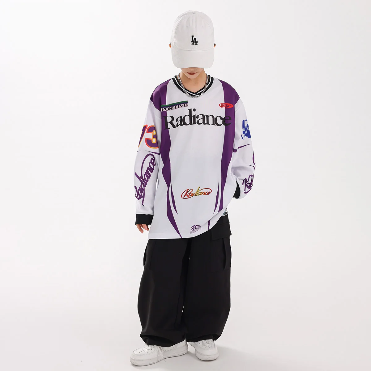 Lose Langarm Top Cargo Pant Kleidung Hip Hop Dance Performance Street Dance Jungen Jazz Dance Kostüme Bühne Kleidung DN22098