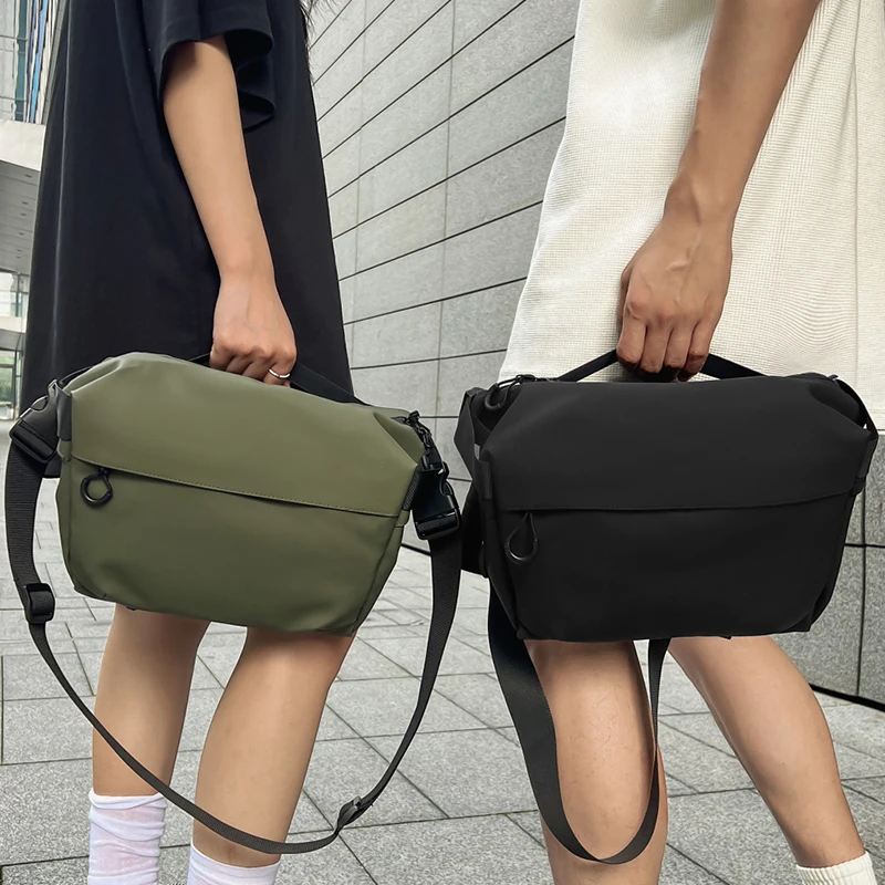 حقيبة كتف رجالية، حزام كتف قابل للتعديل، سحاب إغلاق، حقيبة كروس عتيقة، حقيبة بريد #5