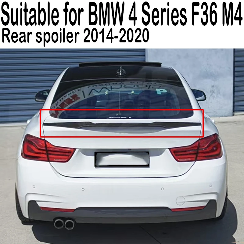 

For BMW F36 4 Series 4 Doors Gran Coupe M4 Style 420i 428i 435i 2014-2020 Car Rear Tail Trunk Spoiler Roof Wing Exterior BodyKit