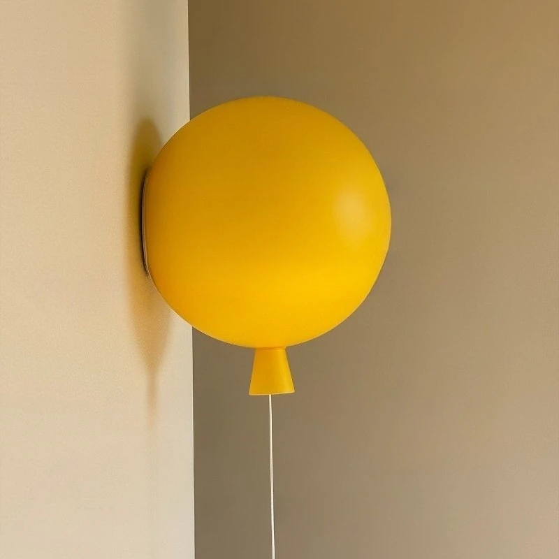 

Nordic Designer Handmade Colorful Balloon Glass Wall Lamp LED Light Pull Cord Switch Living Room Bedroom Cafe Restaurant Sconces