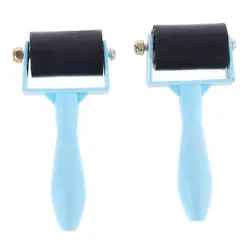 2 Pieces/set Rubber Roller Lightweight Rubber Glue Roller for Anti Skid Tape Construction Tools Printmaking Inking Block Y5GB