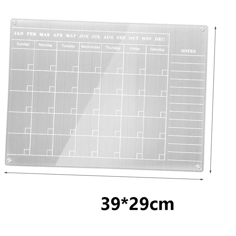 Enjoy New White Month Dry Fridge Refrigerator Board Message Planning Home Calendar Writing Kitchen Erase Erasable