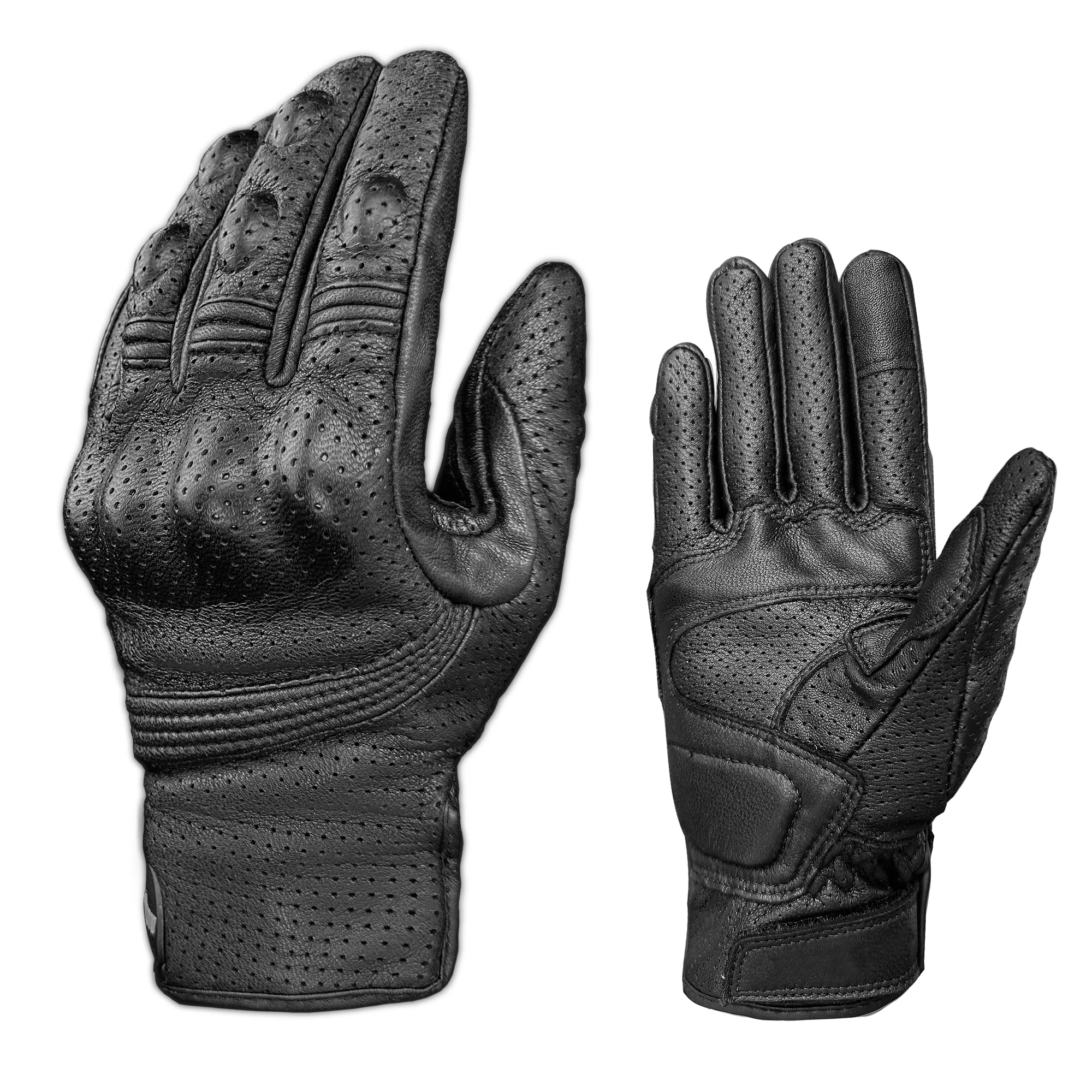 Guanti da moto da uomo Motocross ciclismo lungo caldo Retro in pelle Full Finger per Racing Spring Classic Touch Screen Cool