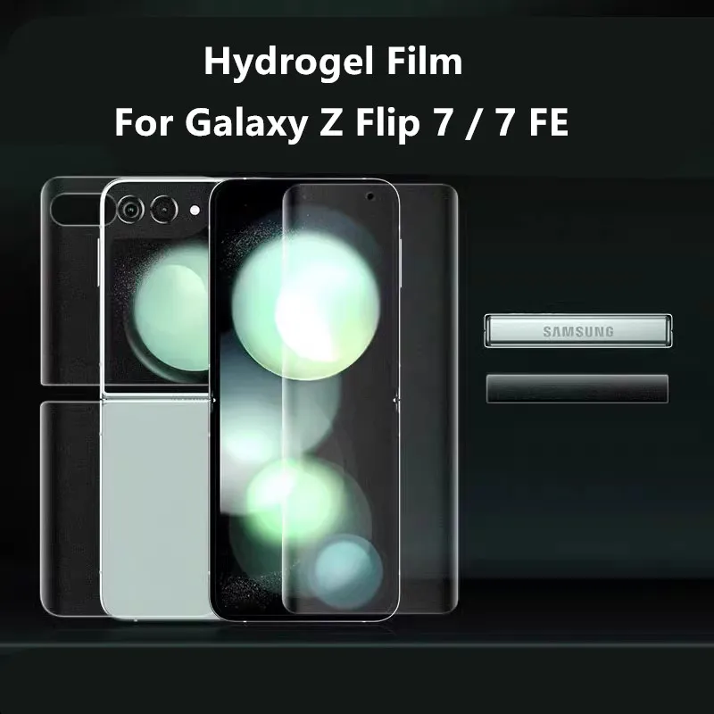 Película de hidrogel suave de membrana irrompible mate HD para Samsung Galaxy Z Flip 7 6 Fold7 FE Protector de pantalla transparente interior exterior