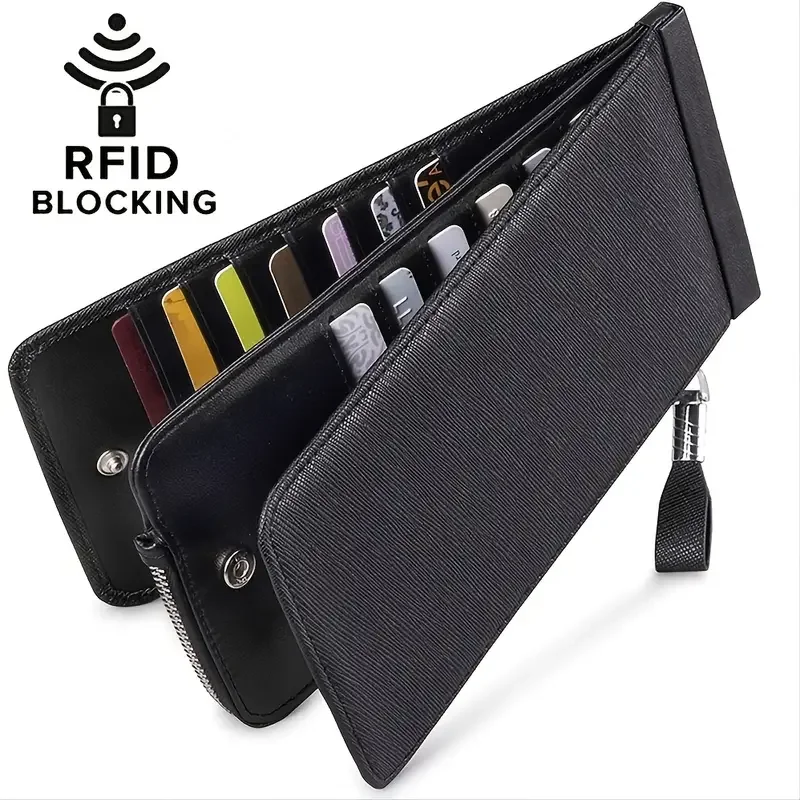 Bifold Multi-Card Slot Wallet With Zipper Pocket, Long Card Holder Workout shirt men Purple graphic tees Lulu Gym shirt Baki Ccm