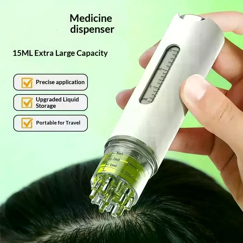 1pc Portable Scalp Applicator Liquid Comb Mini Massager Essential Oil Liquid Guiding Massager Anti Hair Loss Scalp Care Tool