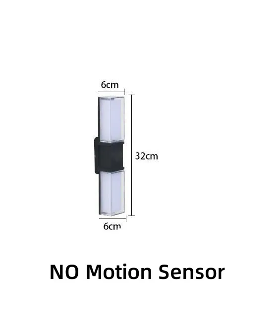 15W Wall Lamp Outdoor Waterproof IP65 With Human Body Sensing Motion And Light Sensor Porch Corridor Decoration Lighting Lamp