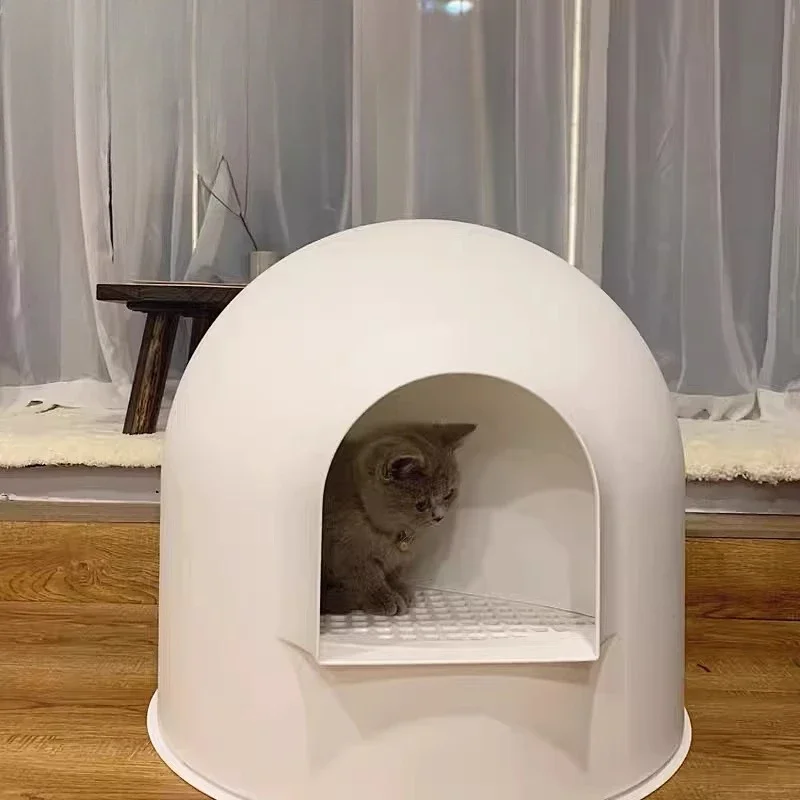 Toilet Castle For Cats Defecation Litter Box Stainless Steel Jewelry Side Entrance Litter Box Lettiera Gatto Household Items