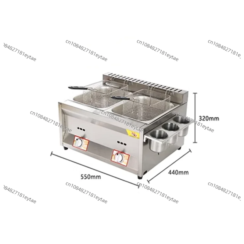 Gas fryer, commercial stall, noodle making machine, Kanto cooking machine, liquefied gas fryer, stove, gas fryer