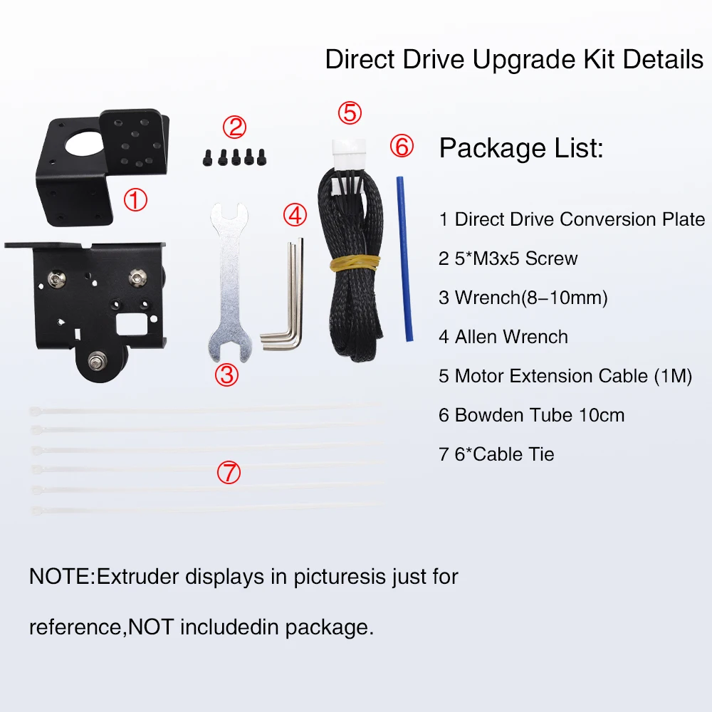 Kit de actualización de extrusora de controlador directo, soporte de conversión Ender 3, placa adaptadora para extrusora TITAN /MK8/Bowden/Voxelab