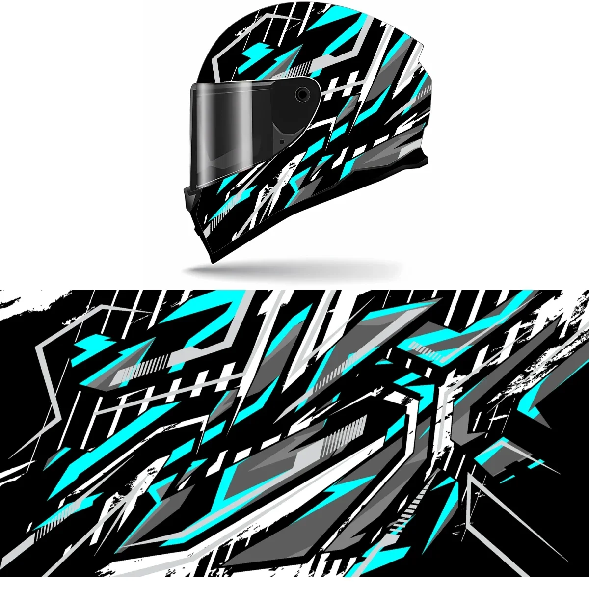 

Flame Lightning Irregular Graphics Motorcycle Helmet Stickers Self Adhesive Racing Custom Helmet Decal Wrap Vinyl Decal Decor
