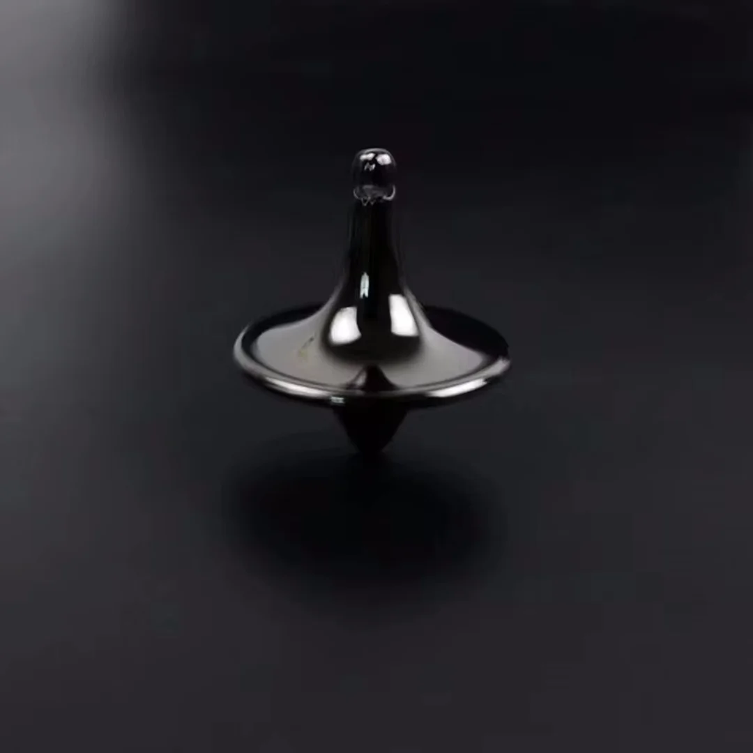 Durable Metal Gyro Spinner Toy - Cool Silver Hand Spinning Top for Stress Relief, Fidget Fingertip Gyroscope Gift for Teens