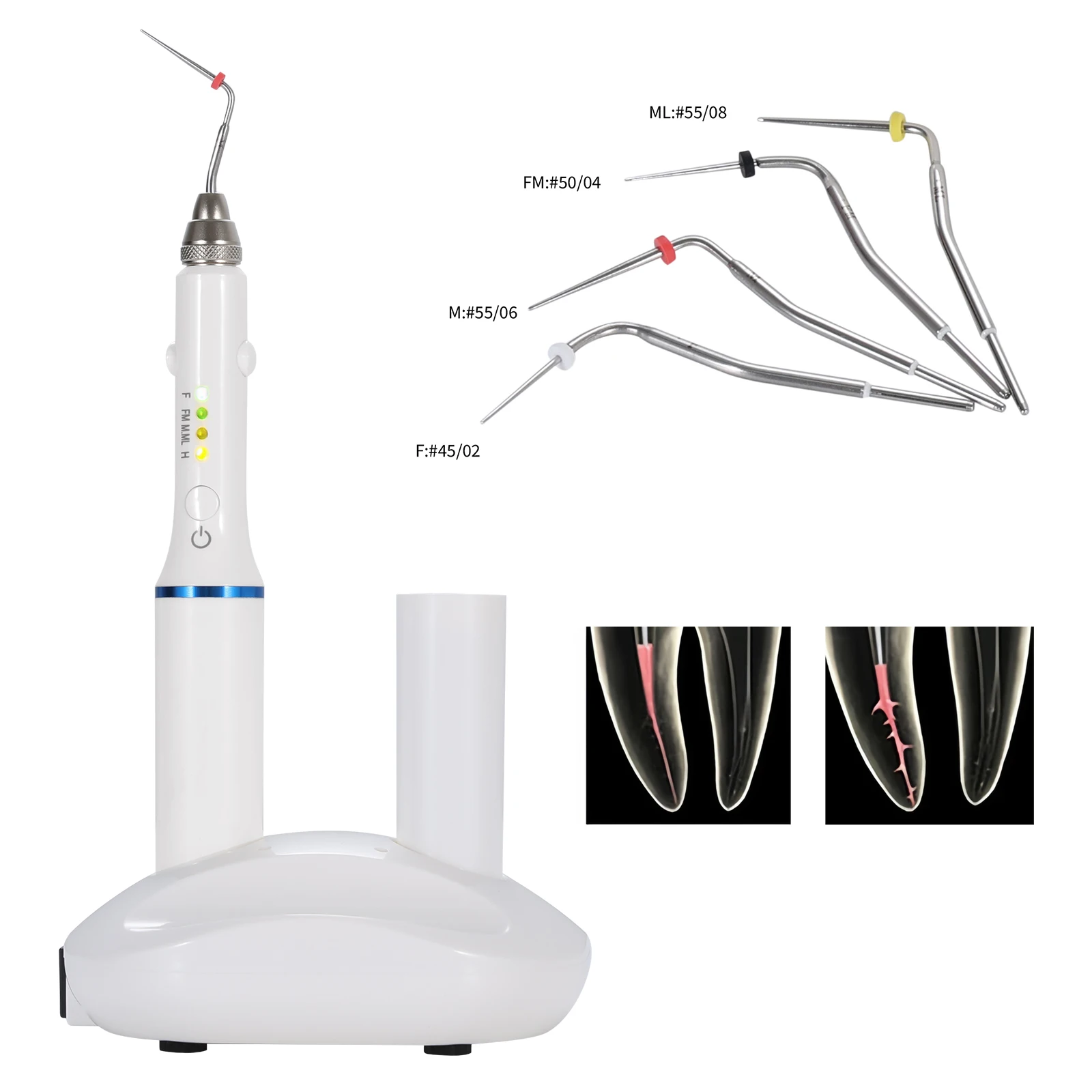 Dental Gutta Percha Obturation Pen 2 Seconds Heating Double Charging with 4 Endo Tips Dentistry Tool Instrument