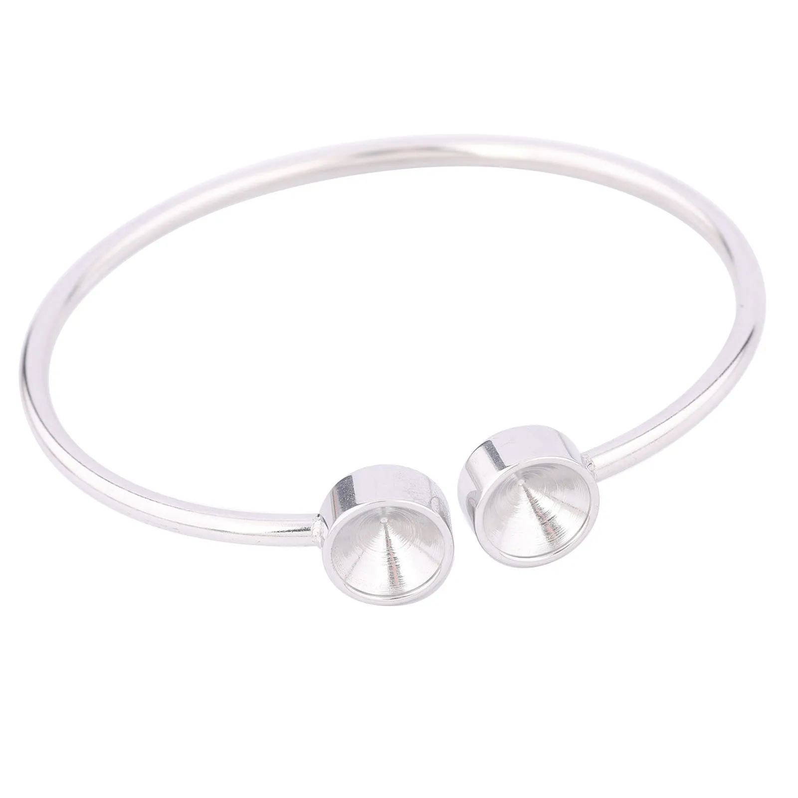 2pcs stainless steel 55mm 58mm bendable cuff bracelet bangle bezel setting blanks for ss39 crystal stones diy jewelry making