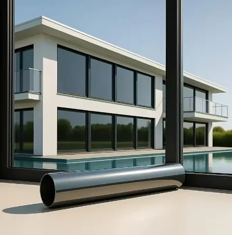 All Black PET Window Film Roll One Way Vision Privacy Tint Heat Insulation Anti UV Solar Control DIY Install Home Car