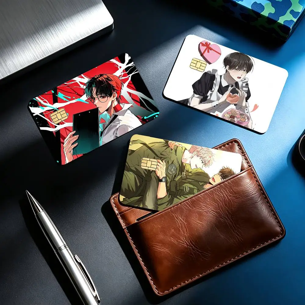BL Manhwa Hunters Gonna Lay Low  4pcs 1Set Card Stickers Small Waterproof Chip 4PCS Card Sticker Anti-Scratch