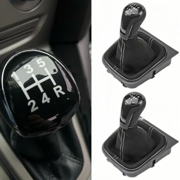 

Для Golf 5 MK5/Golf 6 MK6 Кожаная ручка переключения передач, подходит для Jetta MK3/S 5/6 скоростей, плотно приспособление для ручной коробки передач, обновление интерьера