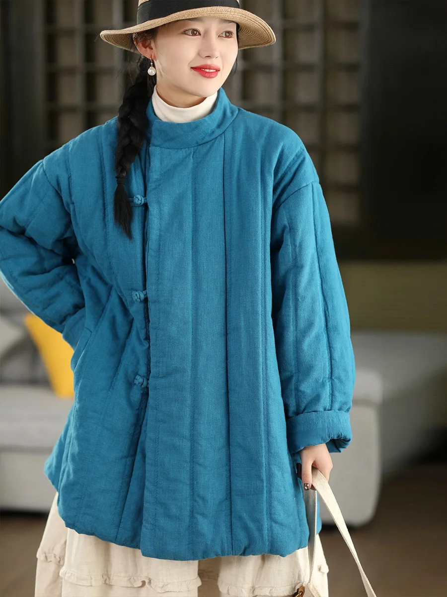 

Теплое хлопковое пальто женское, асимметричный воротник, льняное, длинное, с воротником-стойкой, на одной пуговице, средней длины