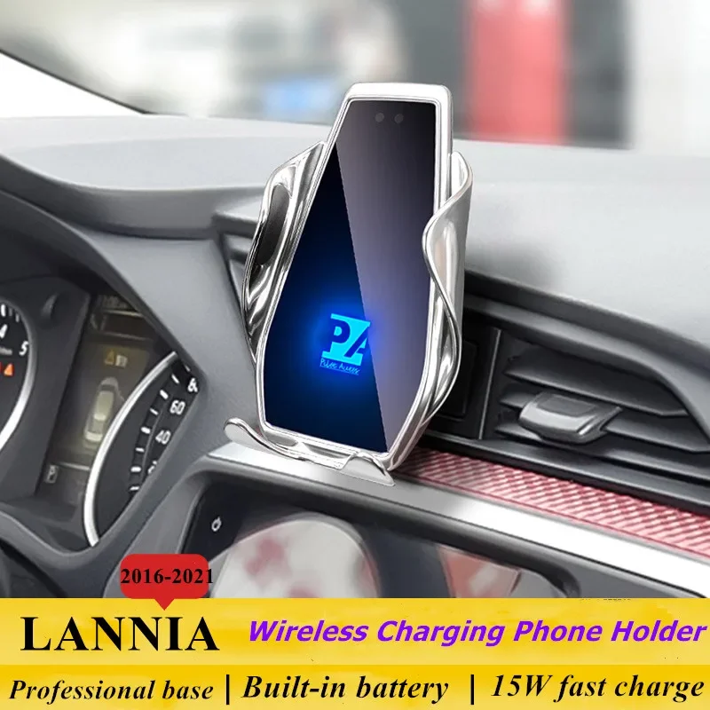 

2016-2021 For Nissan Lannia Phone Holder Wireless Charger Car Mobile Phone Mount Navigation Bracket GPS Support 360 Rotating