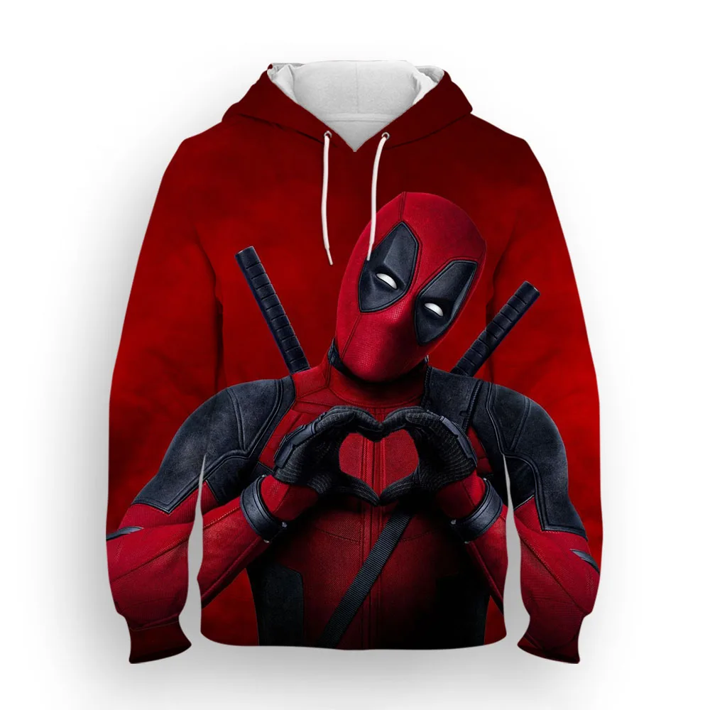 Miniso Hoodies Deadpool Movie 3D Print Streetwear Men Women Fashion Oversized Sweatshirts Hoodie Kids Pullover Tracksuit