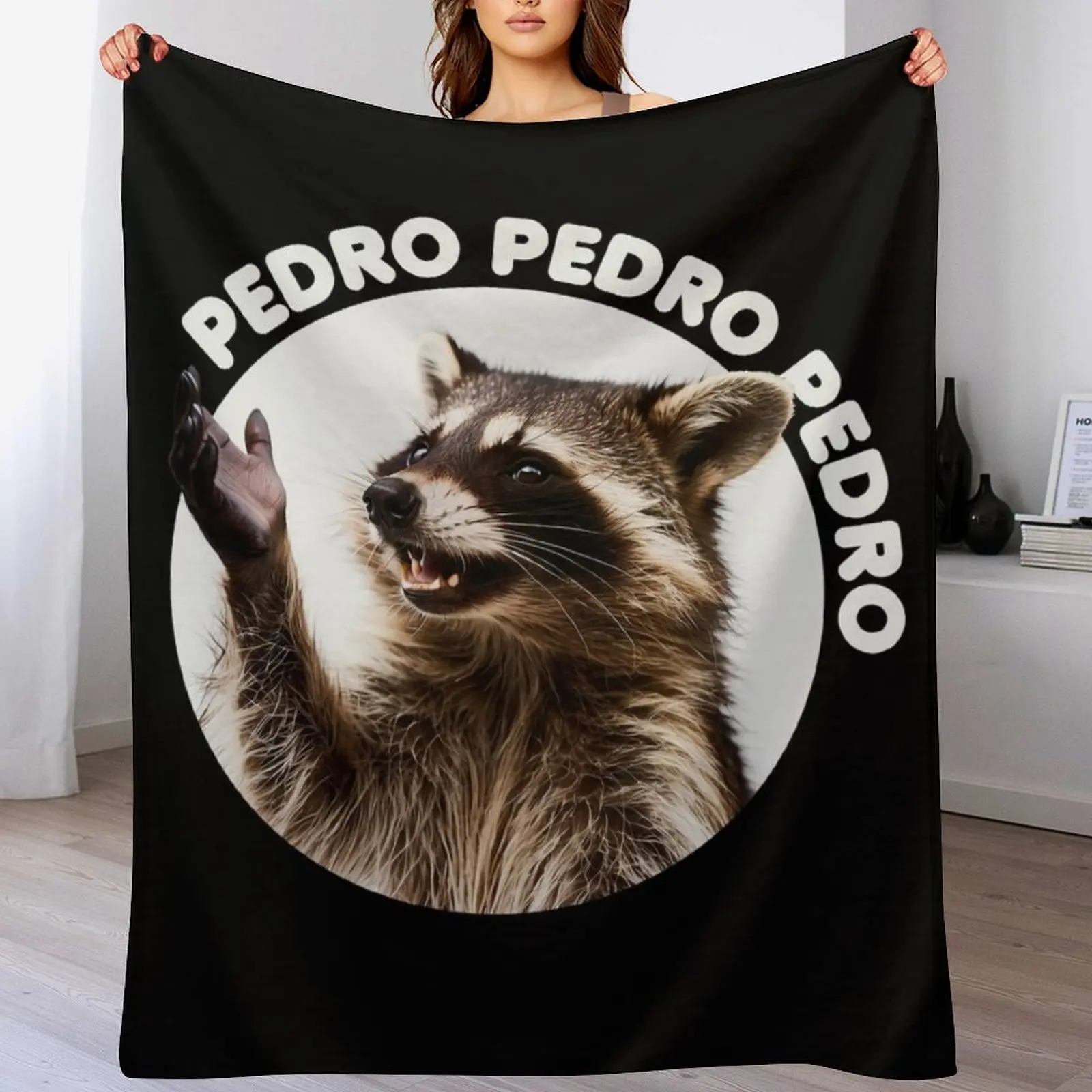 

Pedro Dancing Raccoon Pedro Pedro Dancing Raccoon Meme T-Shirt Throw Blanket Cozy Microfiber Throw Blanket for Home Bedroom