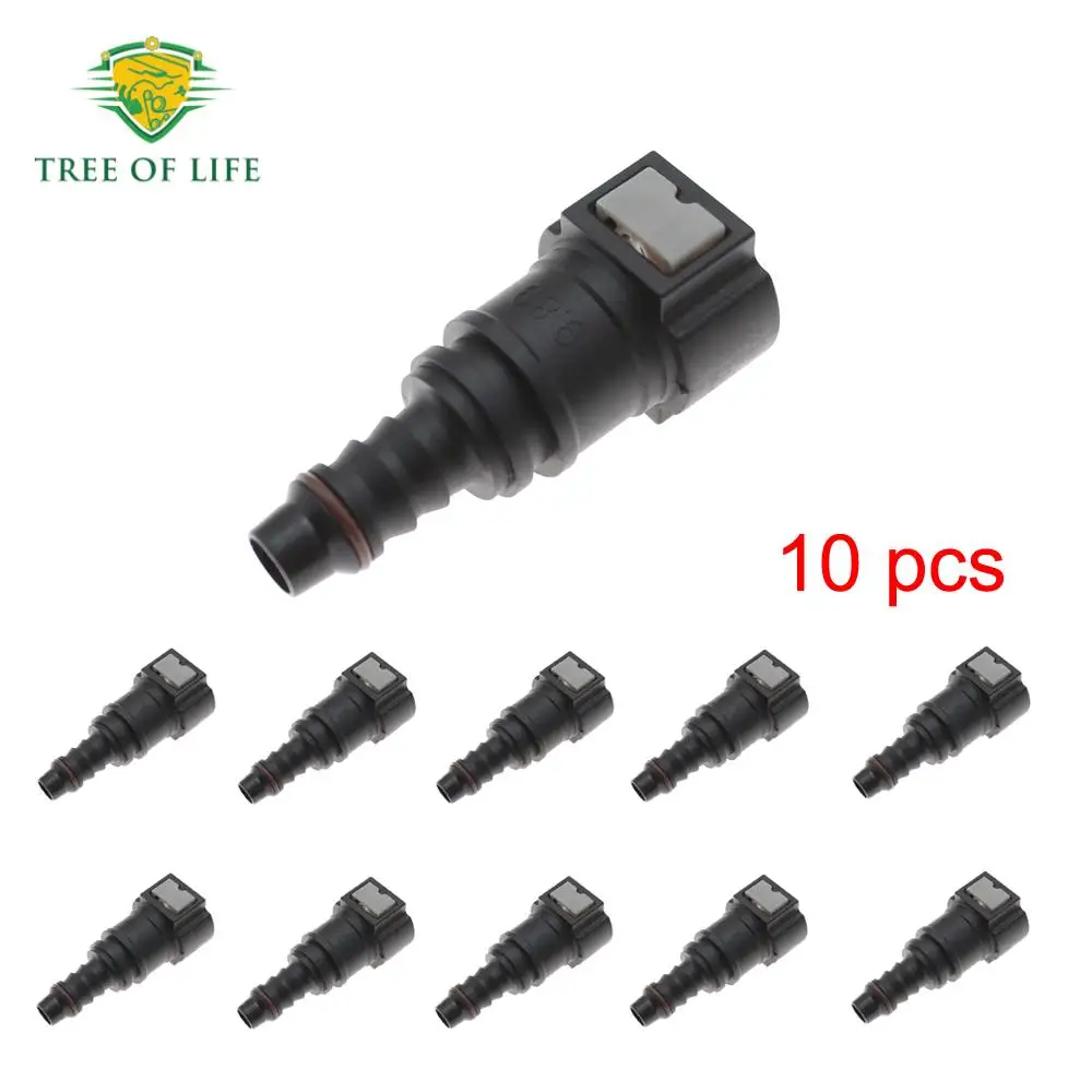 Car Fuel Line Quick Connector Hose Coupler ID8 9.89  Nylon Oil Line Pipe Connect Disconnect Release Hose