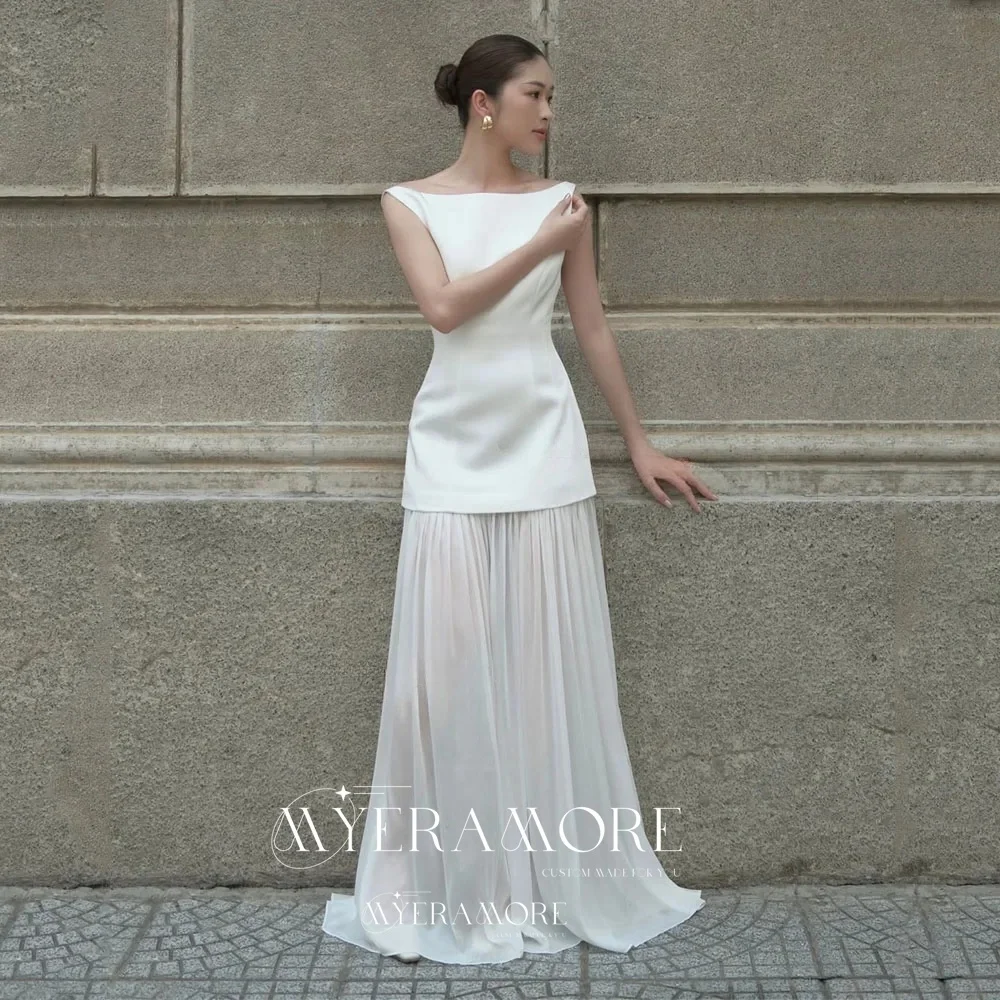 

2025 Evening Dresses For Woman Luxury Prom Dresses Sexy Backless A-Line Sleeveless Boat Neck Holiday Dress For Summer Customized